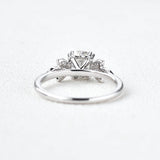 Round Cluster Lab Grown Diamond Engagement Ring
