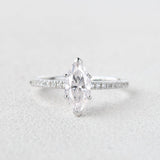 Marquise Pave Lab Grown Diamond Engagement Ring