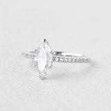 Marquise Pave Lab Grown Diamond Engagement Ring