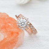 Round Halo Lab Grown Engagement Ring