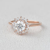 Round Halo Lab Grown Engagement Ring