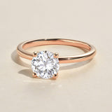 Round Hidden Halo Lab Grown Diamond Engagement Ring
