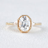 Oval Three Stone Lab Grown Diamond Engagement Ring