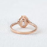 Oval Three Stone Lab Grown Diamond Engagement Ring