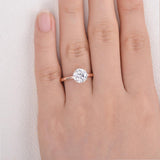 Round Hidden Halo Lab Grown Diamond Engagement Ring
