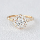 Round Halo Lab Grown Engagement Ring