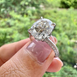Oval Pave Lab Grown Diamond Engagement Ring