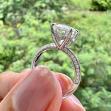 Oval Pave Lab Grown Diamond Engagement Ring