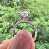 Oval Pave Lab Grown Diamond Engagement Ring