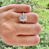 Oval Pave Lab Grown Diamond Engagement Ring