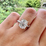 Oval Pave Lab Grown Diamond Engagement Ring