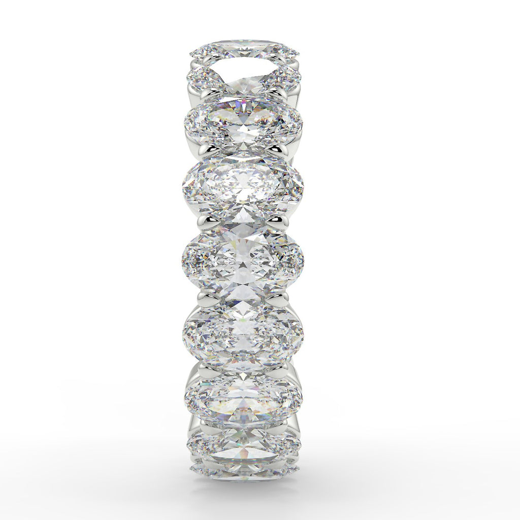 Full Eternity Wedding Band Featuring 4.60 TCW Oval Moissanite 3