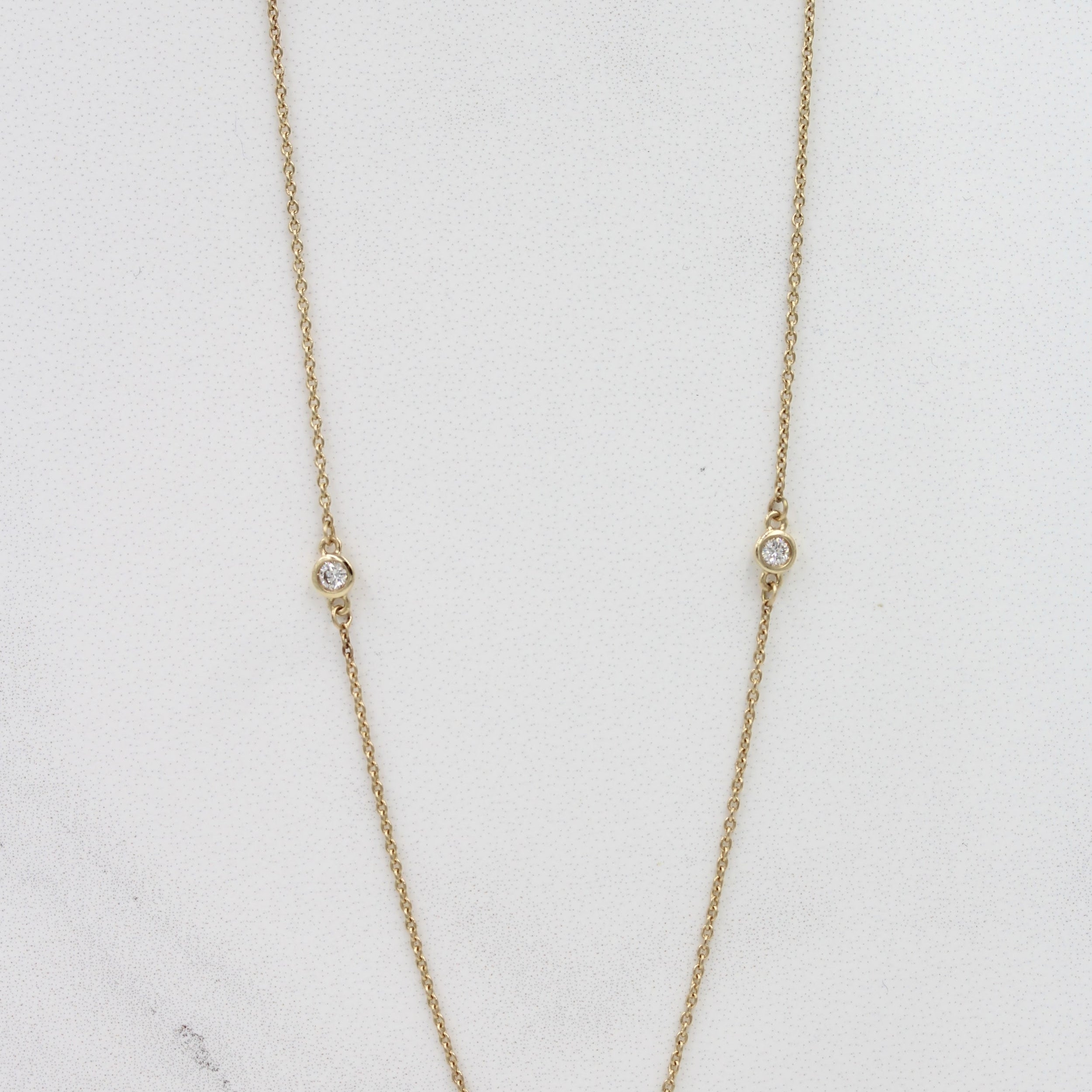 0.25 TCW Round Shape Moissanite Necklace With Dainty 2