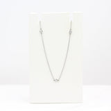 0.25 TCW Round Shape Moissanite Necklace With Dainty 3