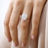 Oval Halo Lab Grown Diamond Engagement Ring