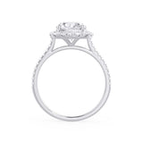 Elongated Cushion Halo & Pave Lab Grown Diamond Engagement Ring