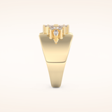 0.50 TCW Marquise Shaped Moissanite Multiple Stone Wedding Band