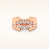 0.50 TCW Marquise Shaped Moissanite Multiple Stone Wedding Band
