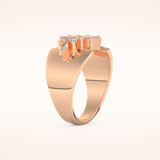 0.50 TCW Marquise Shaped Moissanite Multiple Stone Wedding Band