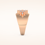 0.50 TCW Marquise Shaped Moissanite Multiple Stone Wedding Band