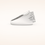 0.50 TCW Marquise Shaped Moissanite Multiple Stone Wedding Band