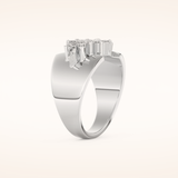 0.50 TCW Marquise Shaped Moissanite Multiple Stone Wedding Band