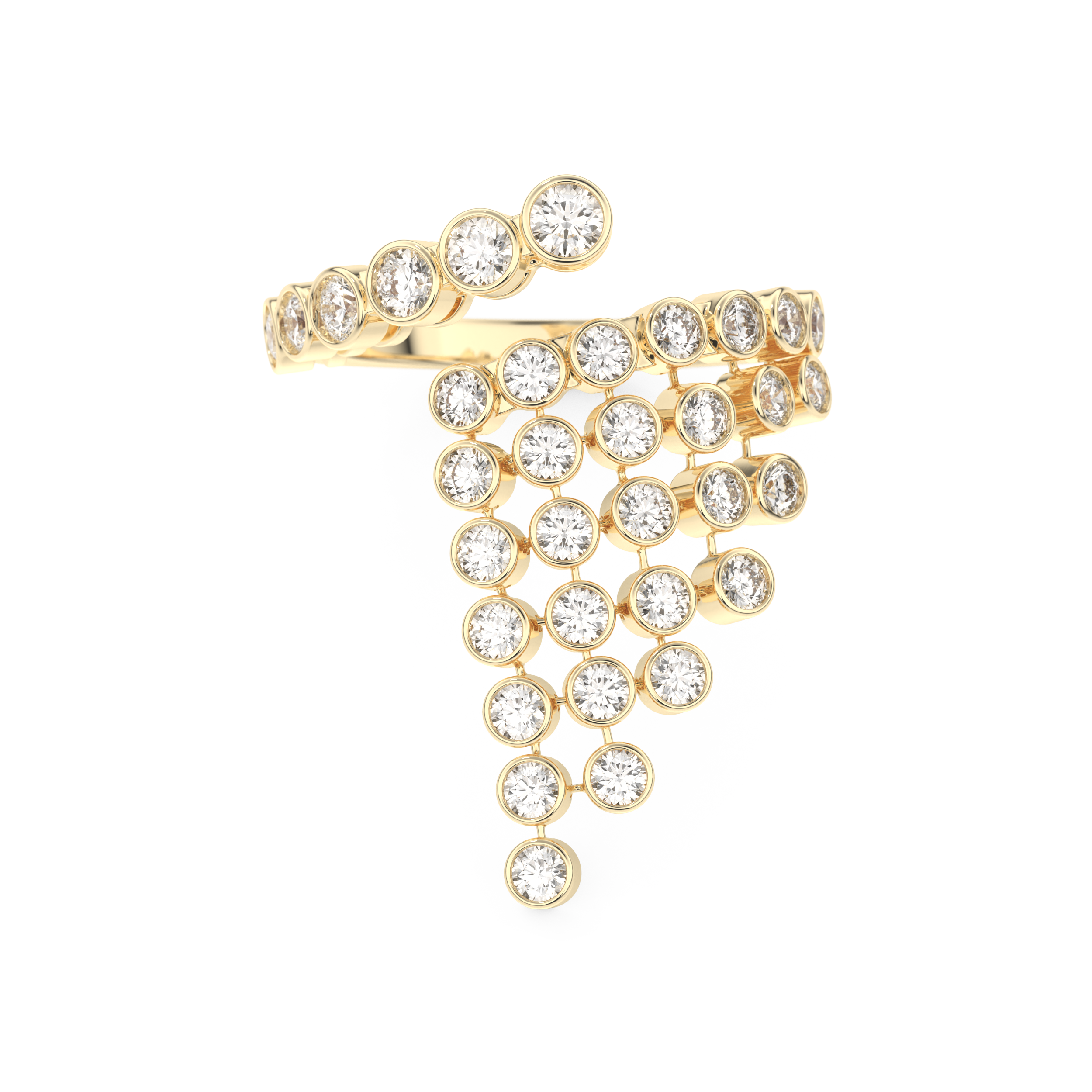 Half Eternity Wedding Band with 0.34 CT Round Cut Moissanite – Yellow, White, or Rose Gold