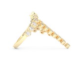 Half Eternity Wedding Band with 0.34 CT Round Cut Moissanite – Yellow, White, or Rose Gold