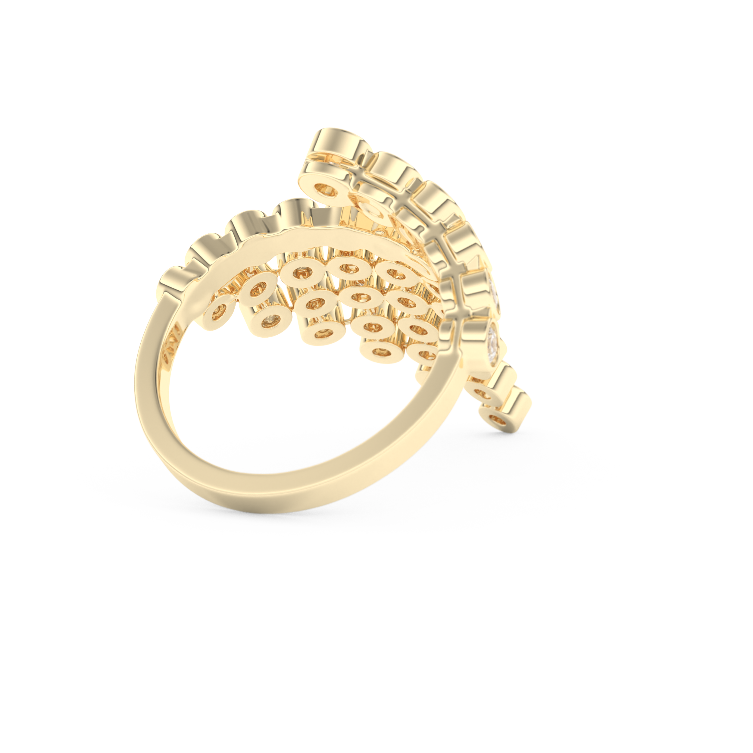 Half Eternity Wedding Band with 0.34 CT Round Cut Moissanite – Yellow, White, or Rose Gold