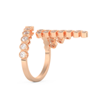 Half Eternity Wedding Band with 0.34 CT Round Cut Moissanite – Yellow, White, or Rose Gold