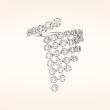 0.34 TCW Round Shaped Moissanite Spiral Multi Stone Wedding Band