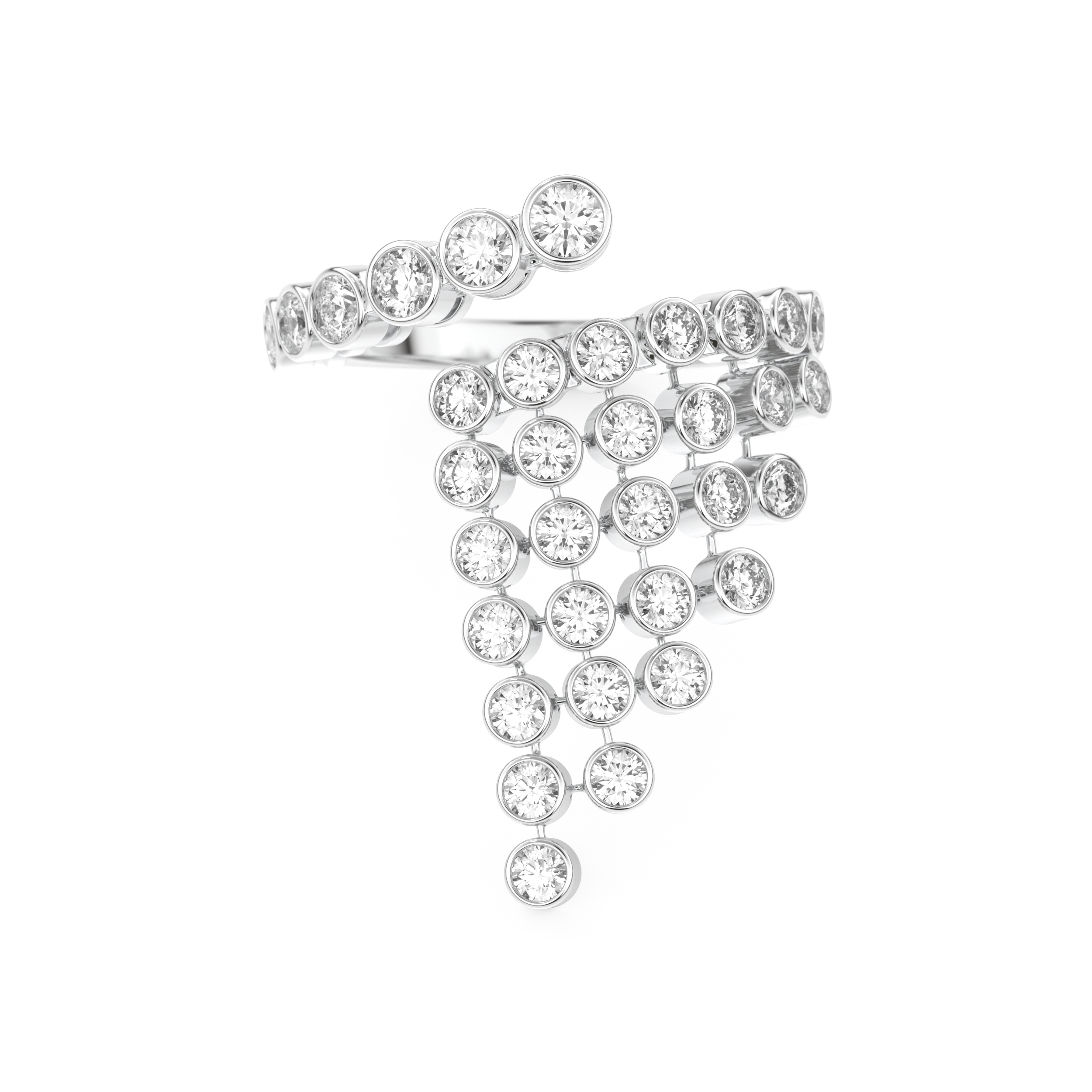 Half Eternity Wedding Band with 0.34 CT Round Cut Moissanite – Yellow, White, or Rose Gold