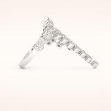 0.34 TCW Round Shaped Moissanite Spiral Multi Stone Wedding Band
