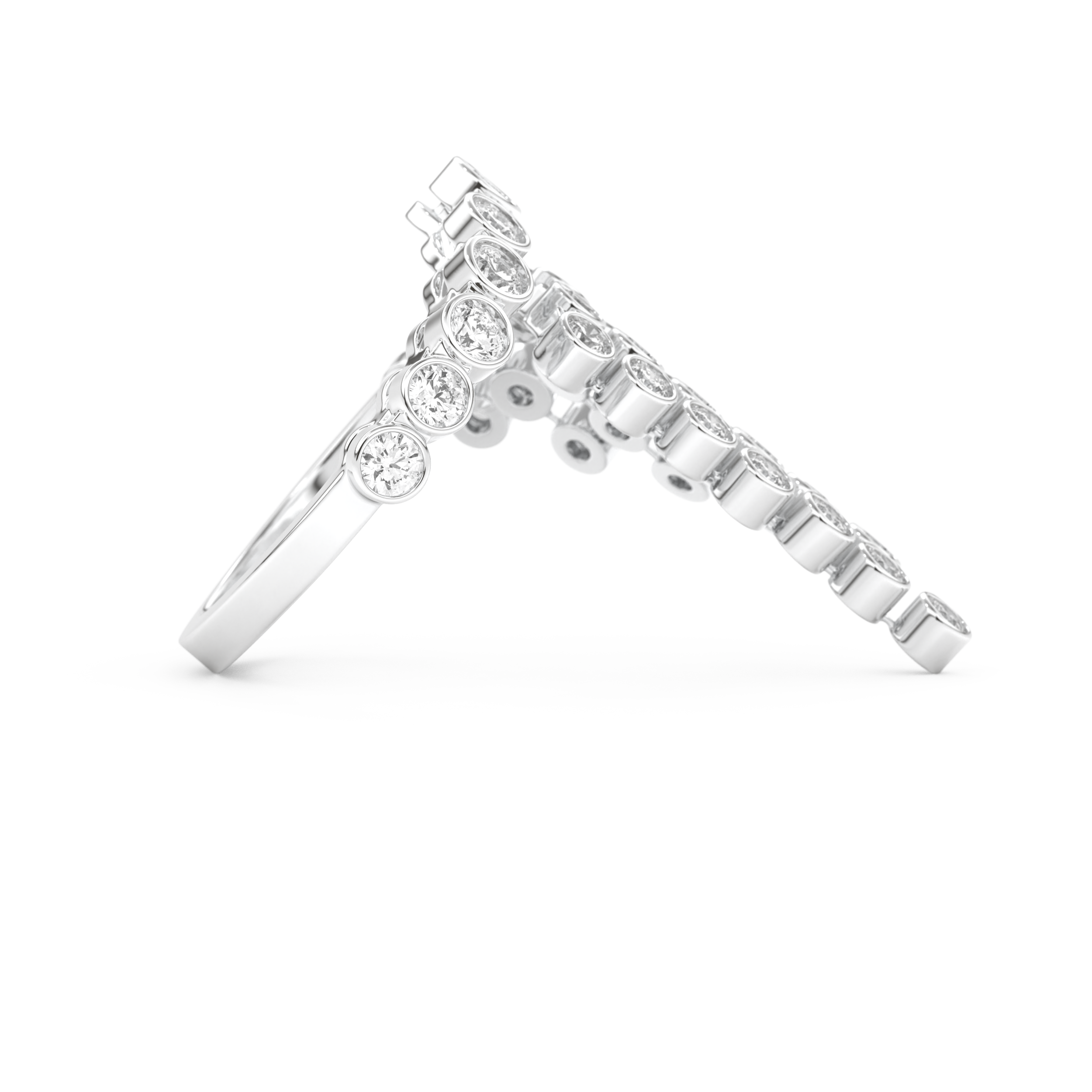 Half Eternity Wedding Band with 0.34 CT Round Cut Moissanite – Yellow, White, or Rose Gold