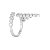 Half Eternity Wedding Band with 0.34 CT Round Cut Moissanite – Yellow, White, or Rose Gold