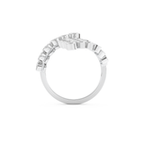 Half Eternity Wedding Band with 0.34 CT Round Cut Moissanite – Yellow, White, or Rose Gold