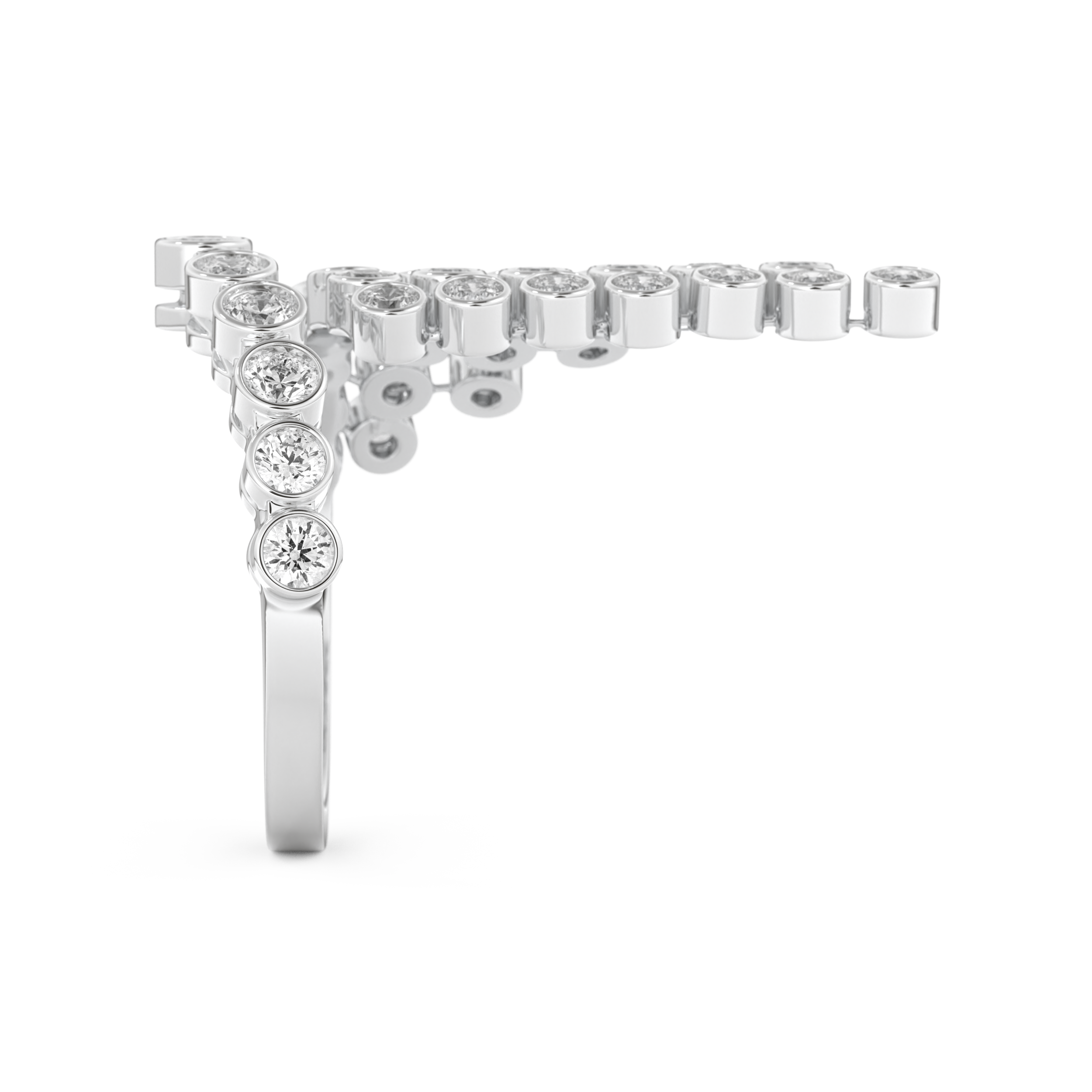 Half Eternity Wedding Band with 0.34 CT Round Cut Moissanite – Yellow, White, or Rose Gold