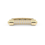 Wedding Band with 0.61 CT Round Cut Moissanite – Yellow, White, or Rose Gold