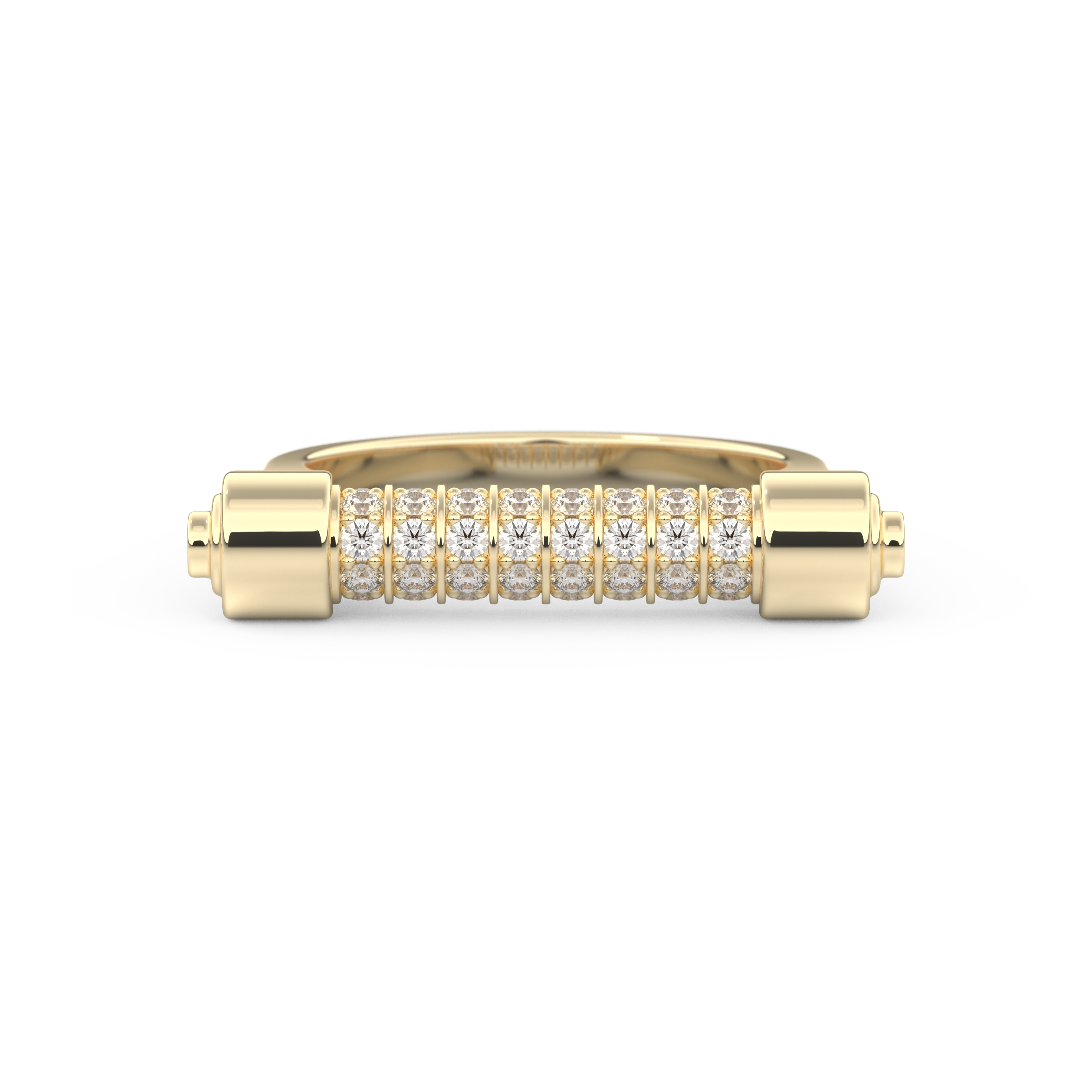 Wedding Band with 0.61 CT Round Cut Moissanite – Yellow, White, or Rose Gold