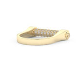 Wedding Band with 0.61 CT Round Cut Moissanite – Yellow, White, or Rose Gold