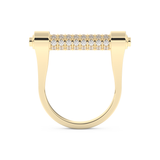 Wedding Band with 0.61 CT Round Cut Moissanite – Yellow, White, or Rose Gold