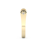 Wedding Band with 0.61 CT Round Cut Moissanite – Yellow, White, or Rose Gold