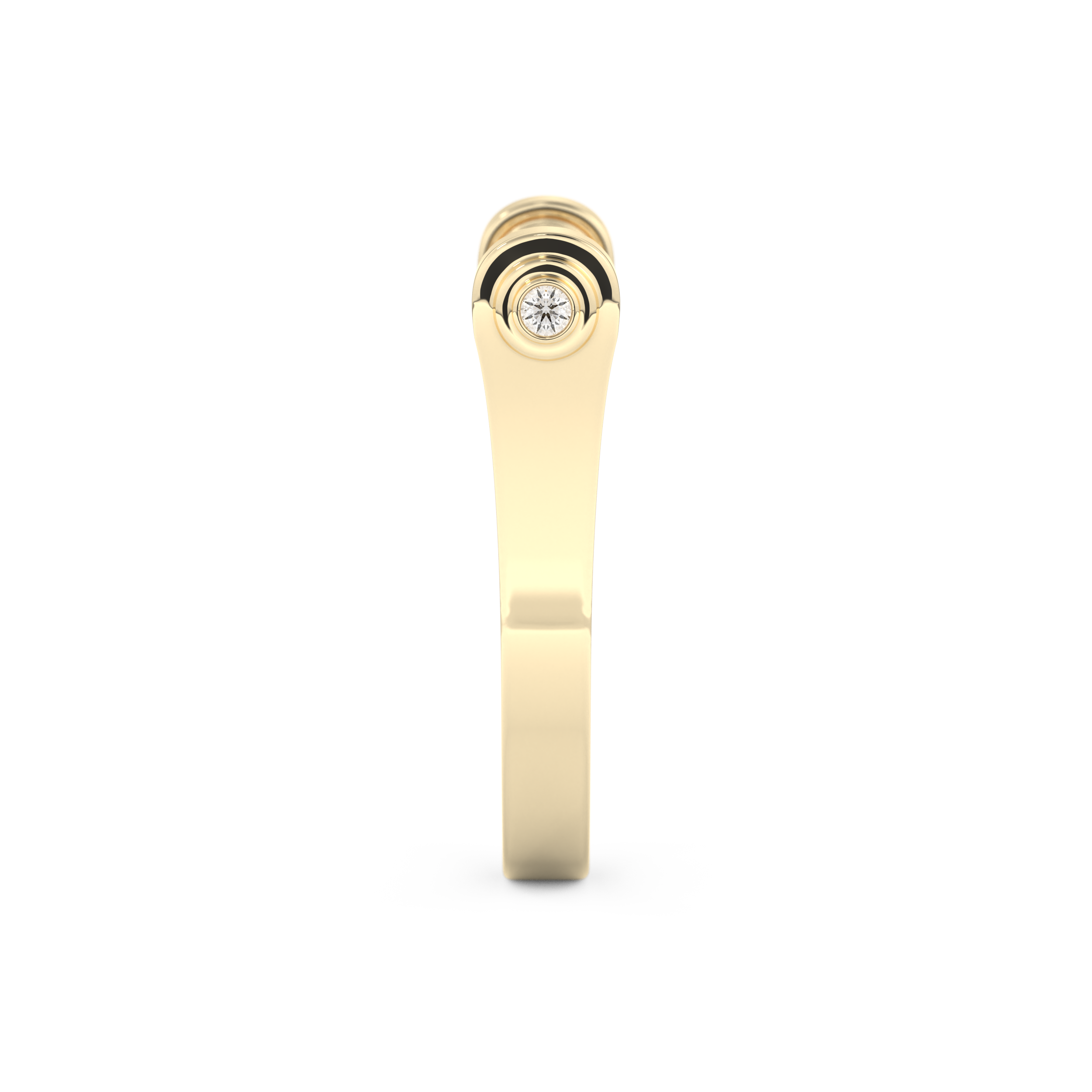 Wedding Band with 0.61 CT Round Cut Moissanite – Yellow, White, or Rose Gold