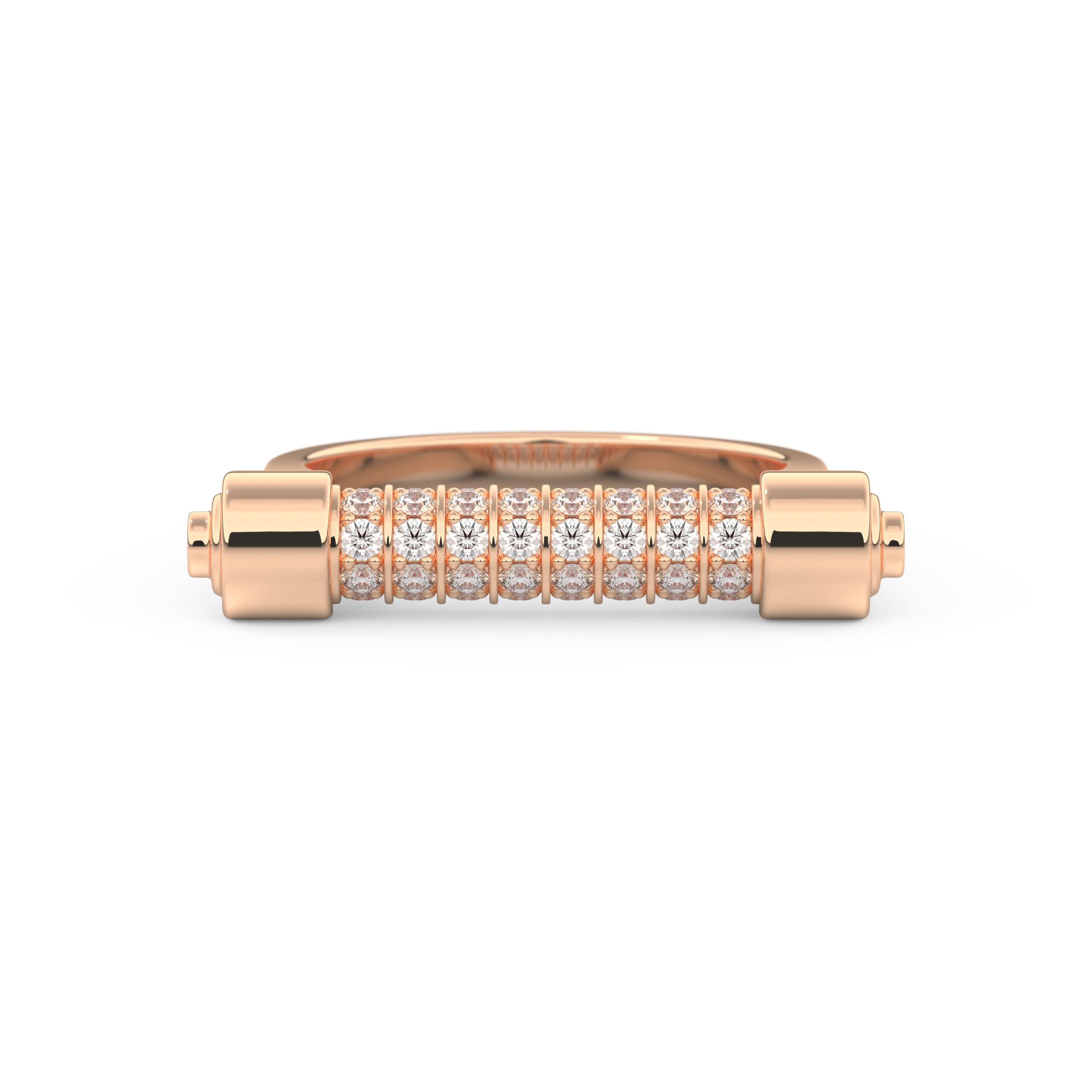 Wedding Band with 0.61 CT Round Cut Moissanite – Yellow, White, or Rose Gold