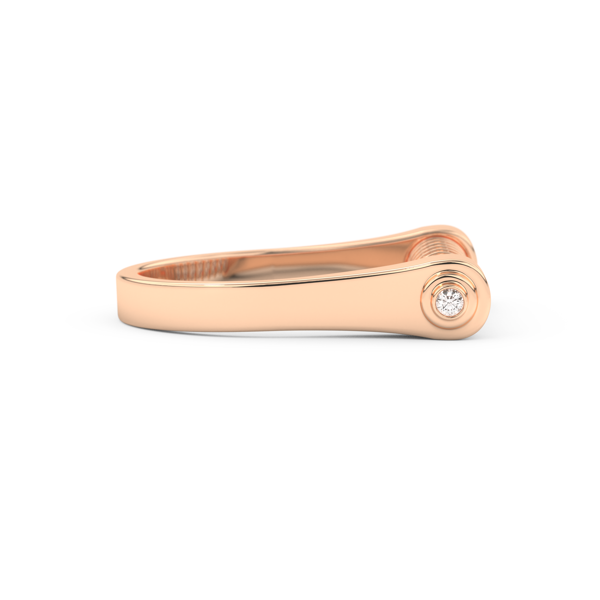 Wedding Band with 0.61 CT Round Cut Moissanite – Yellow, White, or Rose Gold