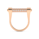 Wedding Band with 0.61 CT Round Cut Moissanite – Yellow, White, or Rose Gold