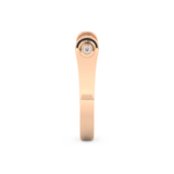 Wedding Band with 0.61 CT Round Cut Moissanite – Yellow, White, or Rose Gold