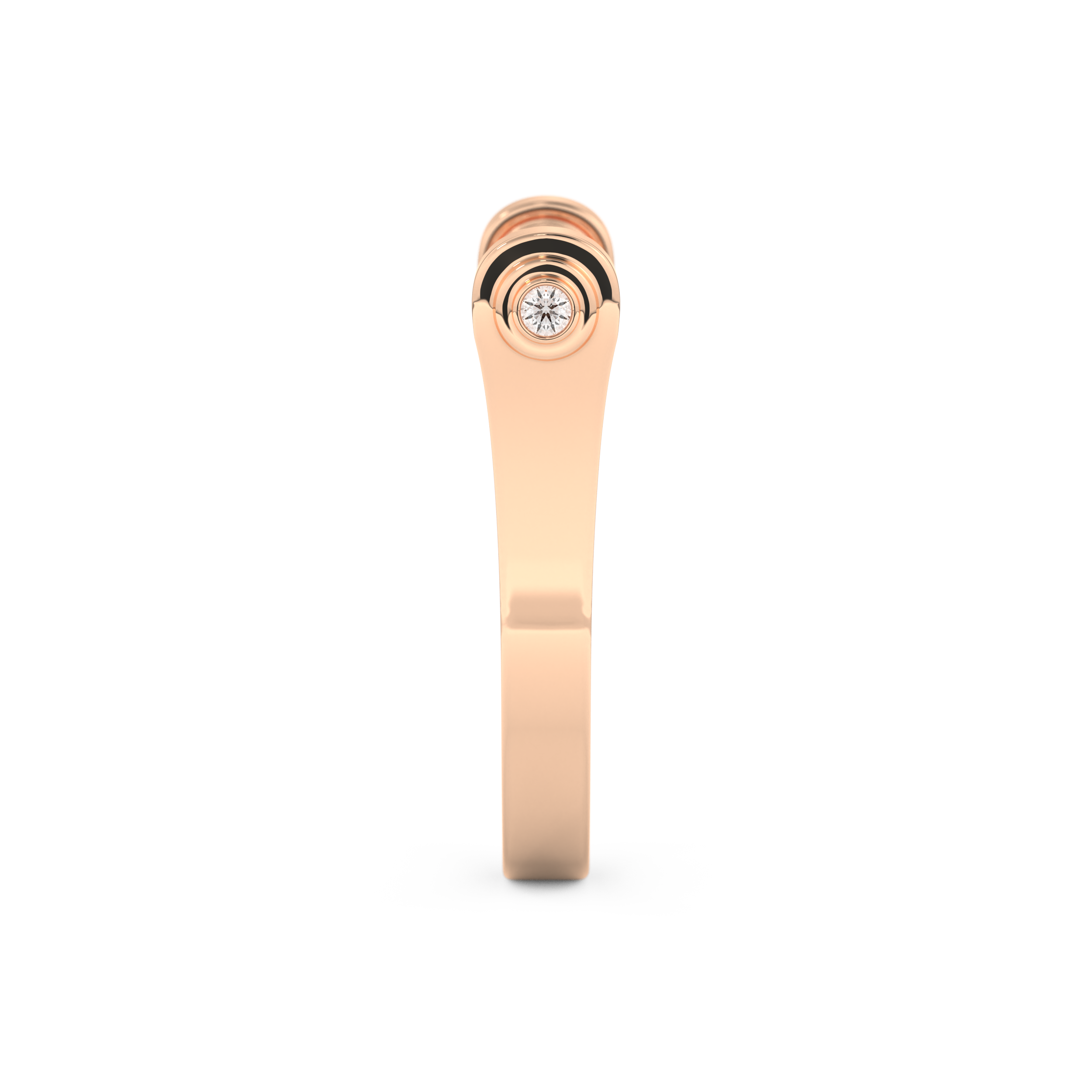 Wedding Band with 0.61 CT Round Cut Moissanite – Yellow, White, or Rose Gold