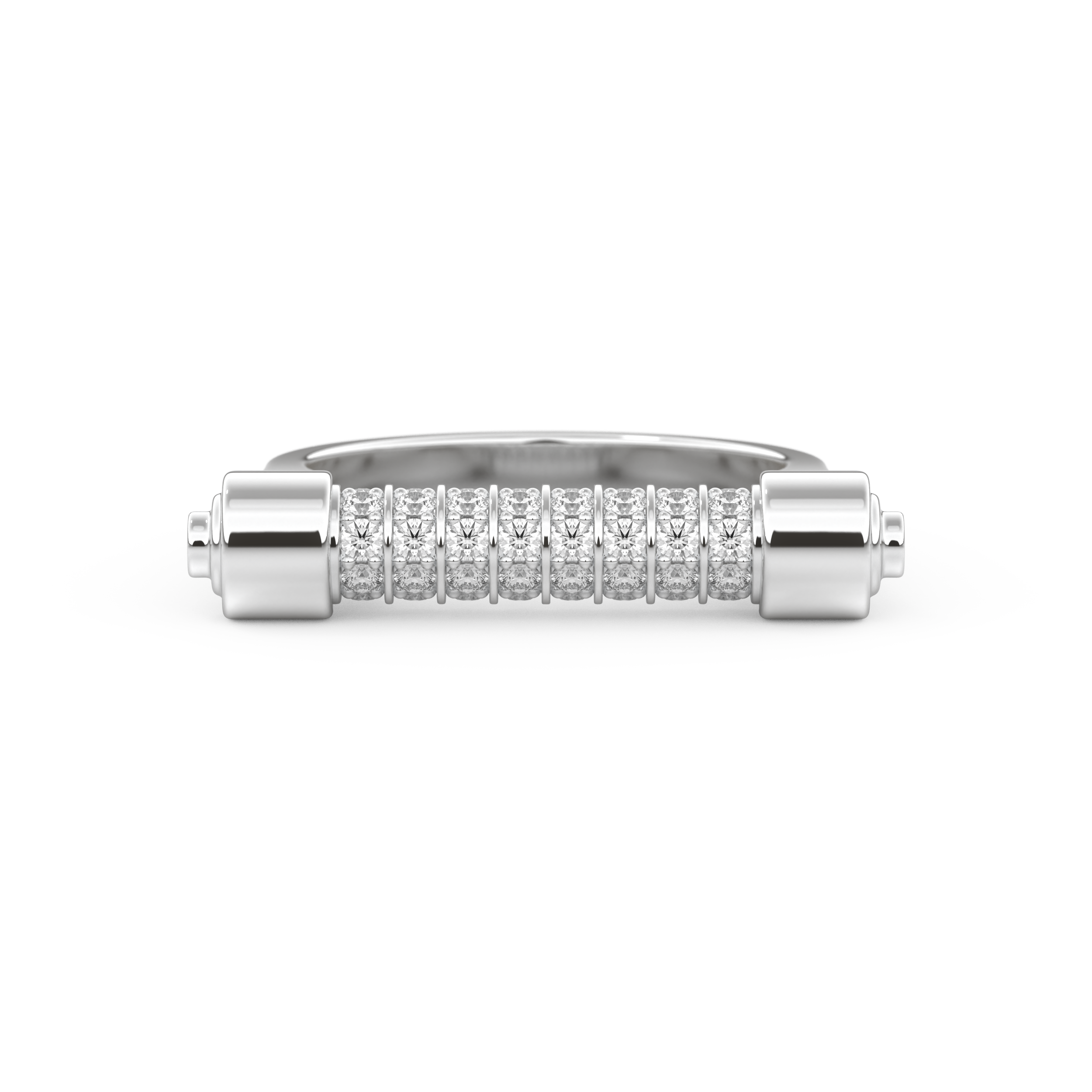 Wedding Band with 0.61 CT Round Cut Moissanite – Yellow, White, or Rose Gold