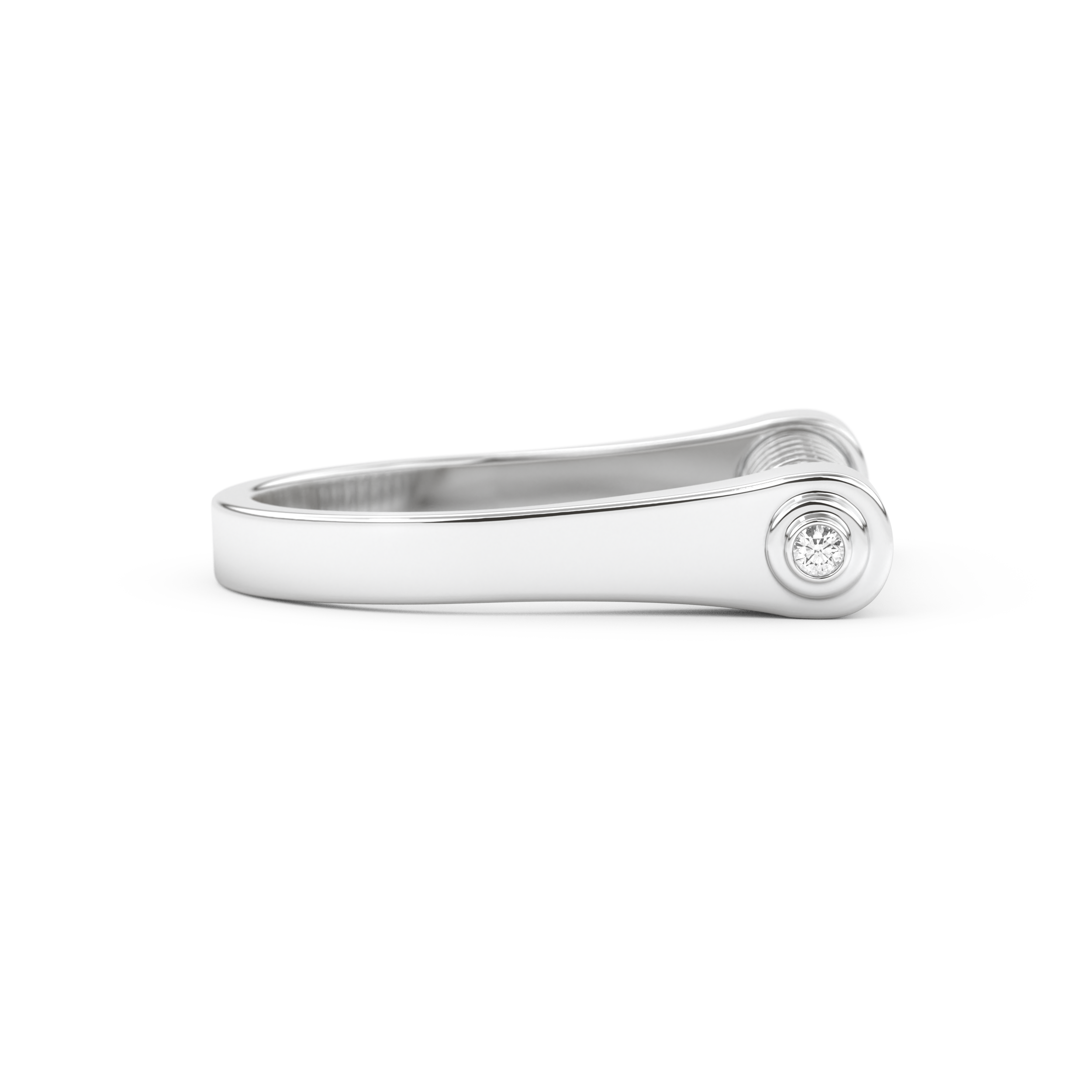Wedding Band with 0.61 CT Round Cut Moissanite – Yellow, White, or Rose Gold